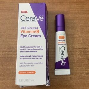 CeraVe Skin Renewing Vitamin C Eye Cream For Dark Circles and Puffiness 0.5oz